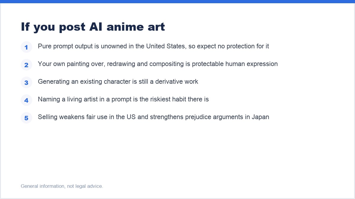If you post AI anime art