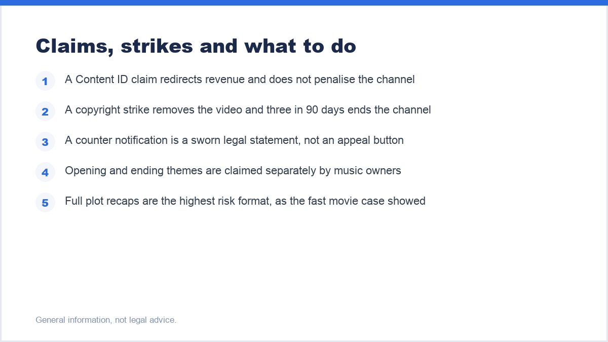 Claims, strikes and what to do